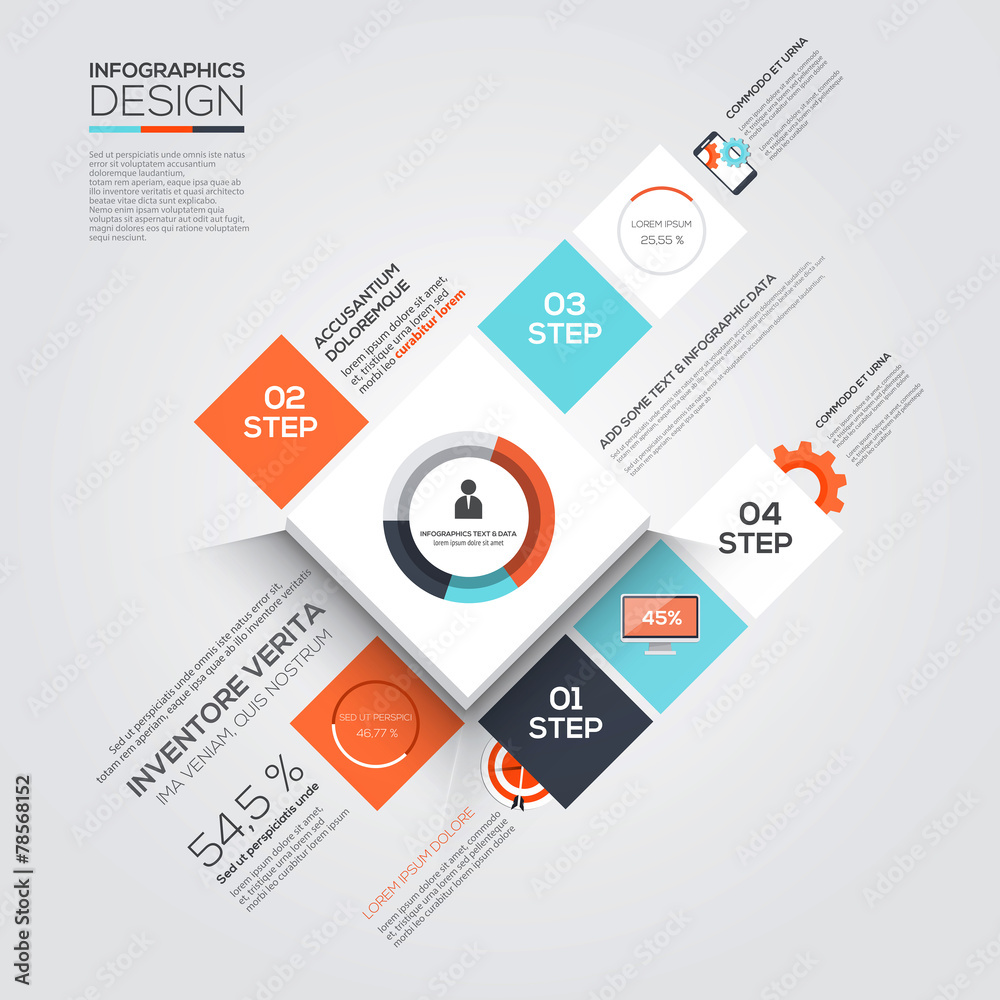 Canvas Prints modern design minimal infographic template