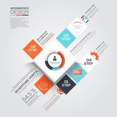 Modern Design Minimal infographic template