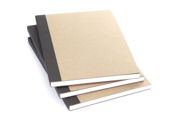 Brown notebook isolated on a white background