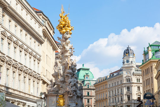 Marian columns known as plague columns, Vienna