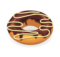 Vector chocolate donut illustration