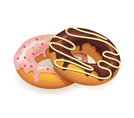 Vector two donuts illustration