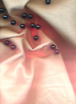 fabric background with dark balls