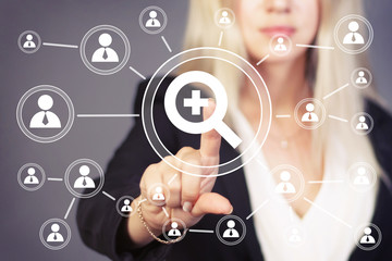 Search magnifier business web communication zoom virtual.