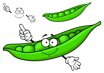 Cartoon green pea