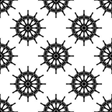 Seamless pattern with helms