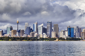 Obraz premium Dzień teleobiektywu Sydney CBD