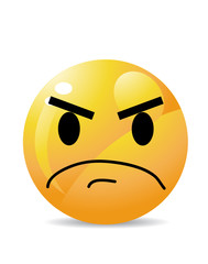 Yellow emoticon cartoon character