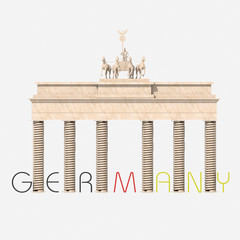 Fototapeta premium Porta di Brandeburgo 3D Germania