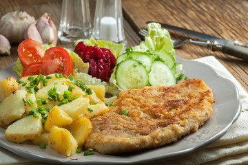 Fried pork chop.