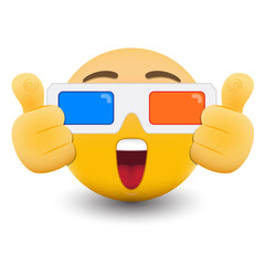 Yellow emoticon cartoon character eps 10 vector