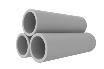 Pipes on a white background.