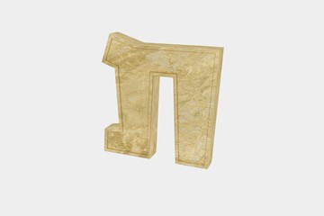 Tav - Hebrew character in brushed gold