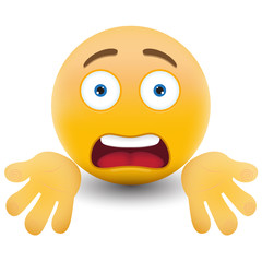 Yellow emoticon cartoon character eps 10 vector