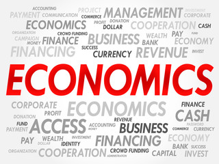 ECONOMICS word cloud, business concept