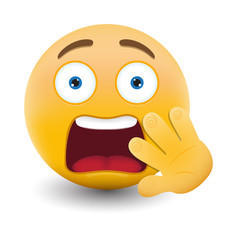 Yellow emoticon cartoon character eps 10 vector