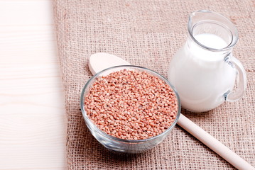 raw buckwheat on board diet food