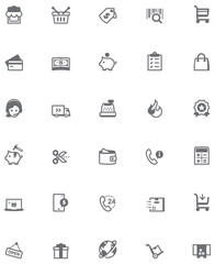 Vector shopping icon set