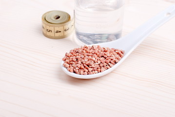 raw buckwheat on board diet food