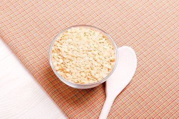 raw lentils on board diet food