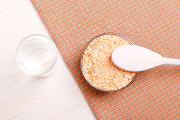 raw lentils on board diet food