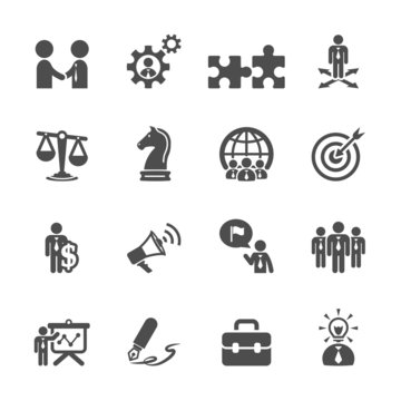 business and strategy icon set, vector eps10