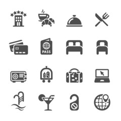 hotel service icon set, vector eps10