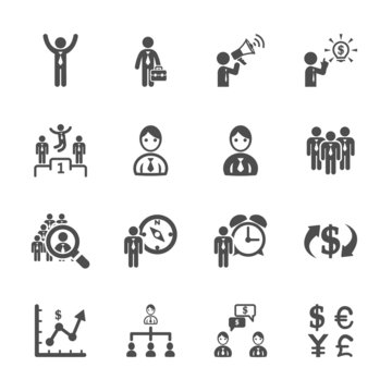 finance and human resource icon set, vector eps10