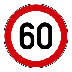 rsr7 RoadSignRound 274 - Höchstgeschwindigkeit 60 km/h - g3242