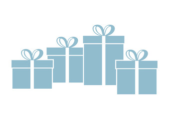 Gift vector icon on white background