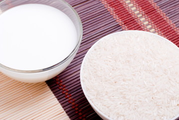 uncooked rice on board diet food