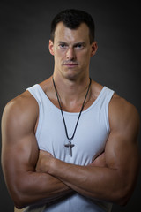 Strong man portrait