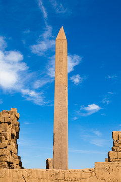 Obelisk in the temple of Karnak, Luxor, Egypt