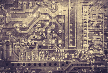 Old printed circuit board.