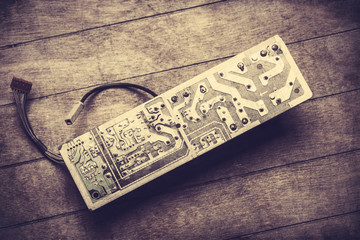 Old printed circuit board.