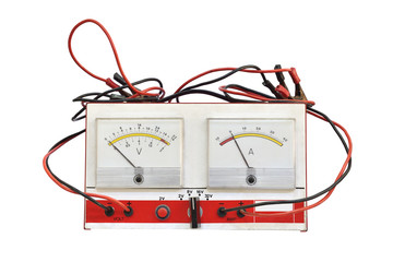 voltmeter isolated on a white background