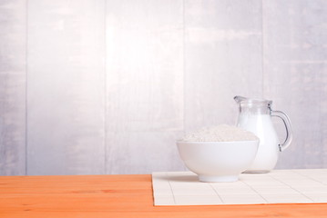 uncooked rice on board diet food