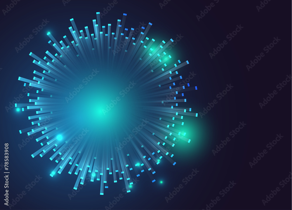 Poster abstract technology blue color vector background