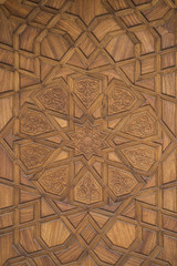 wood door carving