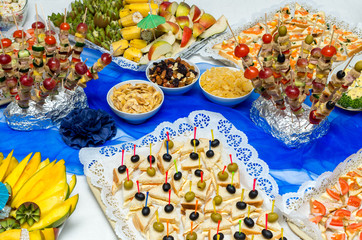 Catering food at a party