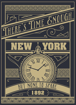 Quote Typographical Background, vector design. "There's time eno
