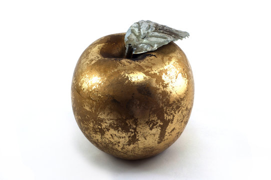 gold metallic apple