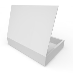 Open white blank box