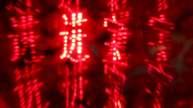 Rotating LED Chinese characters wishing prosperity