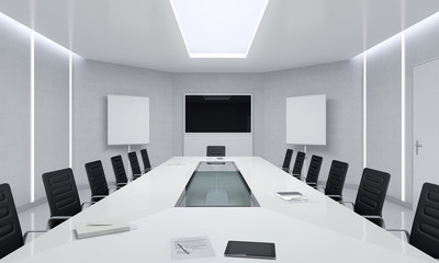 Modern Meeting Room Interior.