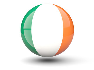 Round icon of flag of ireland