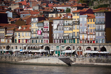 Overview of Old Town of Porto, Portugal
