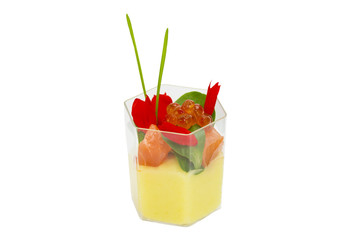 canaps with edible flowers