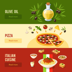 Italian Food Banner Set