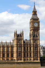 Fototapeta na wymiar The Palace of Westminster with Elizabeth Tower (Big Ben)